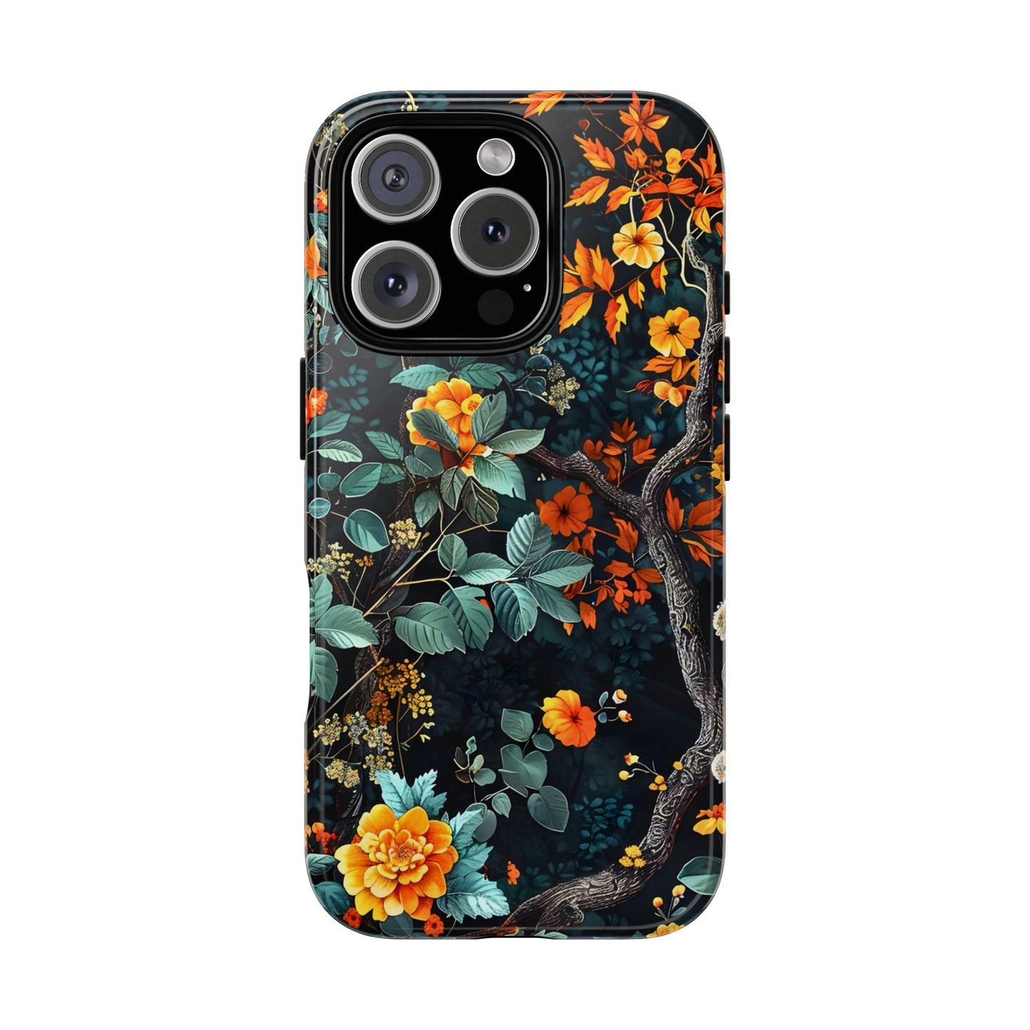 Floral Phone Case | Tough Cases, Protective Cover, Gift for Her, Autumn Vibes, Floral Phone Accessory, Unique Design