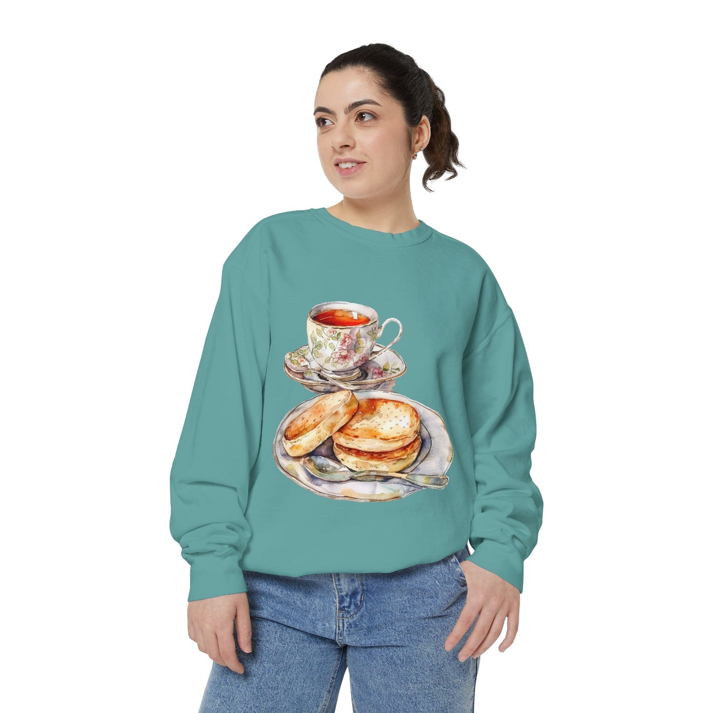 Unisex Garment-Dyed Sweatshirt - Pomp and Plate - Traditional Royal British Meals