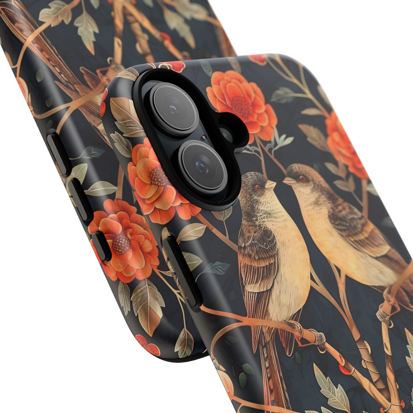 Floral Phone Case – Tough Cases with Bird Design, Unique Gift for Nature Lovers, Stylish Tech Accessory, Phone Cover, Artistic Case