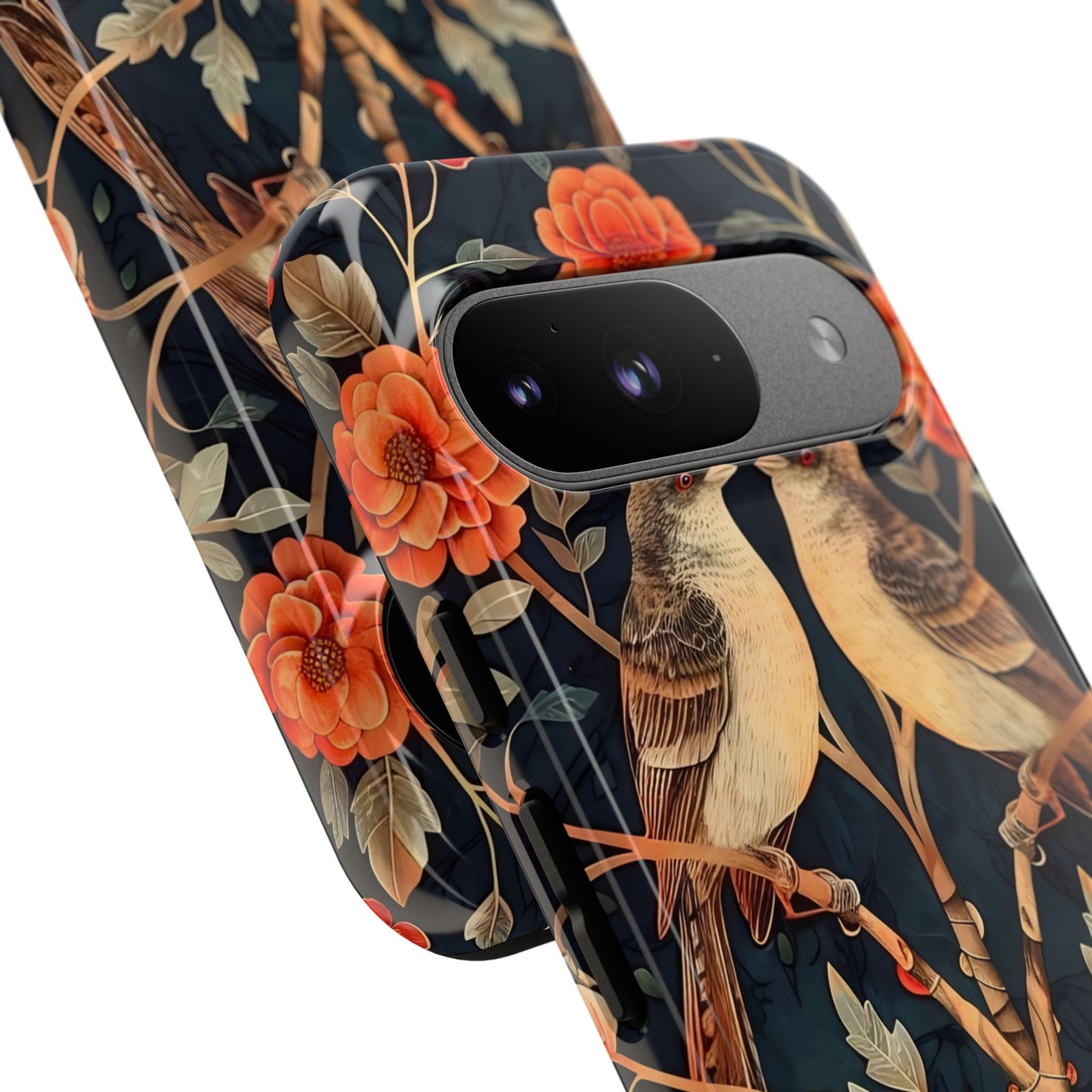 Floral Phone Case – Tough Cases with Bird Design, Unique Gift for Nature Lovers, Stylish Tech Accessory, Phone Cover, Artistic Case