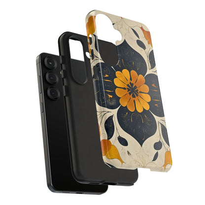 Floral Phone Case - Tough Cases, Botanical iPhone Cover, Vintage Flower Design, Durable Smartphone Protection, Unique Gift Idea