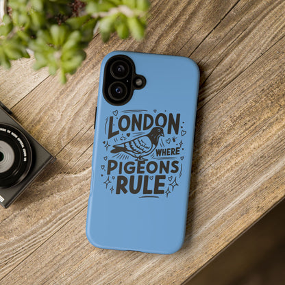 London Pigeon Phone Case, Urban Art Accessory, Tough Phone Cover, Gift for Bird Lovers, London Souvenir, Unique Cell Phone Case