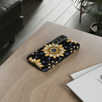 Floral Phone Case with Mandala Design, Tough Cases for iPhone & Samsung, Boho Style, Gift for Her, Unique Accessories