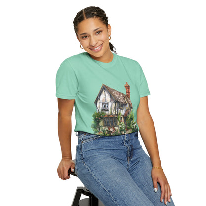 Unisex Garment-Dyed T-shirt - Charming & Cozy - Life in a British Village House