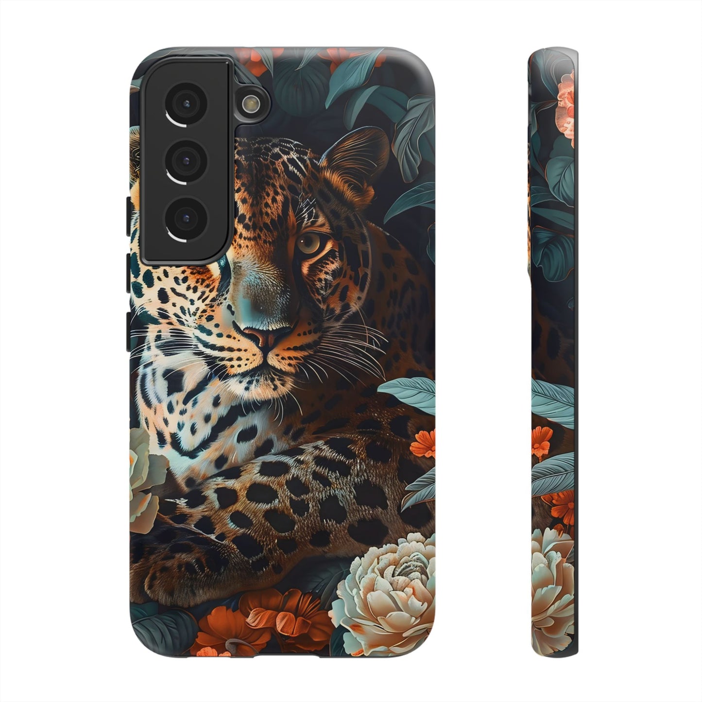 Wildlife Phone Case with Leopard Design | Tough Cases, Animal Prints, Floral Phone Cover, Gift for Nature Lovers, Unique Phone Accessories