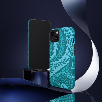 Protective Phone Case with Elegant Teal Design, Tough Cases, Floral Phone Cover, Stylish Smartphone Protection, Gifts for Her, Trendy [...]