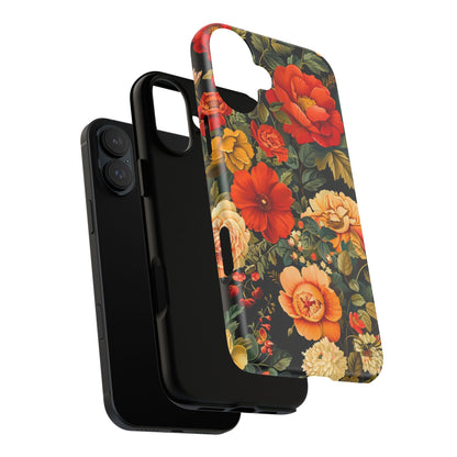 Floral Phone Case, Tough Cases, Decorative Tech Accessories, Gift for Her, Nature Lover Gift, Boho Style Case, Spring Floral Cover