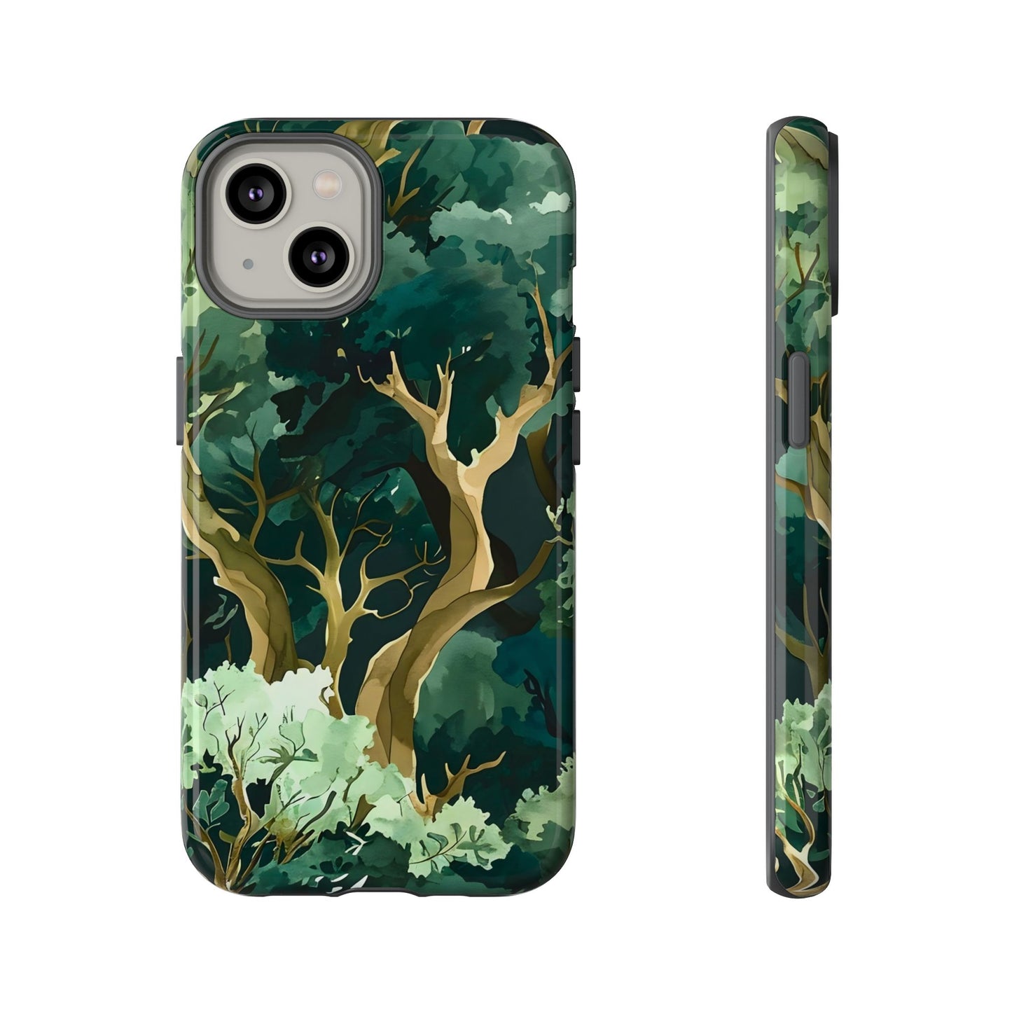 Forest Green Phone Case, Nature-Inspired Tough Cases, Eco-Friendly Gift, Outdoor Lover Accessory, Unique Phone Cover