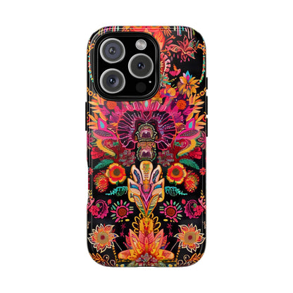Colorful Floral Phone Case, Tough Cases, Unique Phone Cover, Boho Style Accessory, Gift for Her, Trendy Smartphone Protection