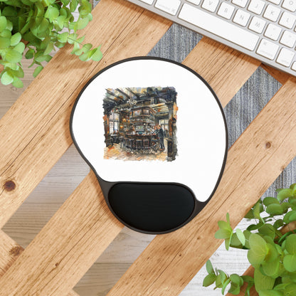 Artistic Mouse Pad with Wrist Rest, Cozy Desk Accessory, Perfect for Home Office, Computer Stationery, Gift for Creatives, Desk Decor
