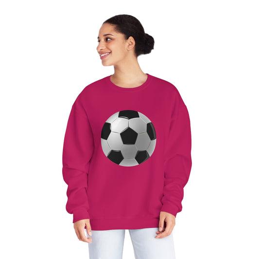 Unisex NuBlend® Crewneck Sweatshirt - Dynamic Football Design - Sports Passion and Energy