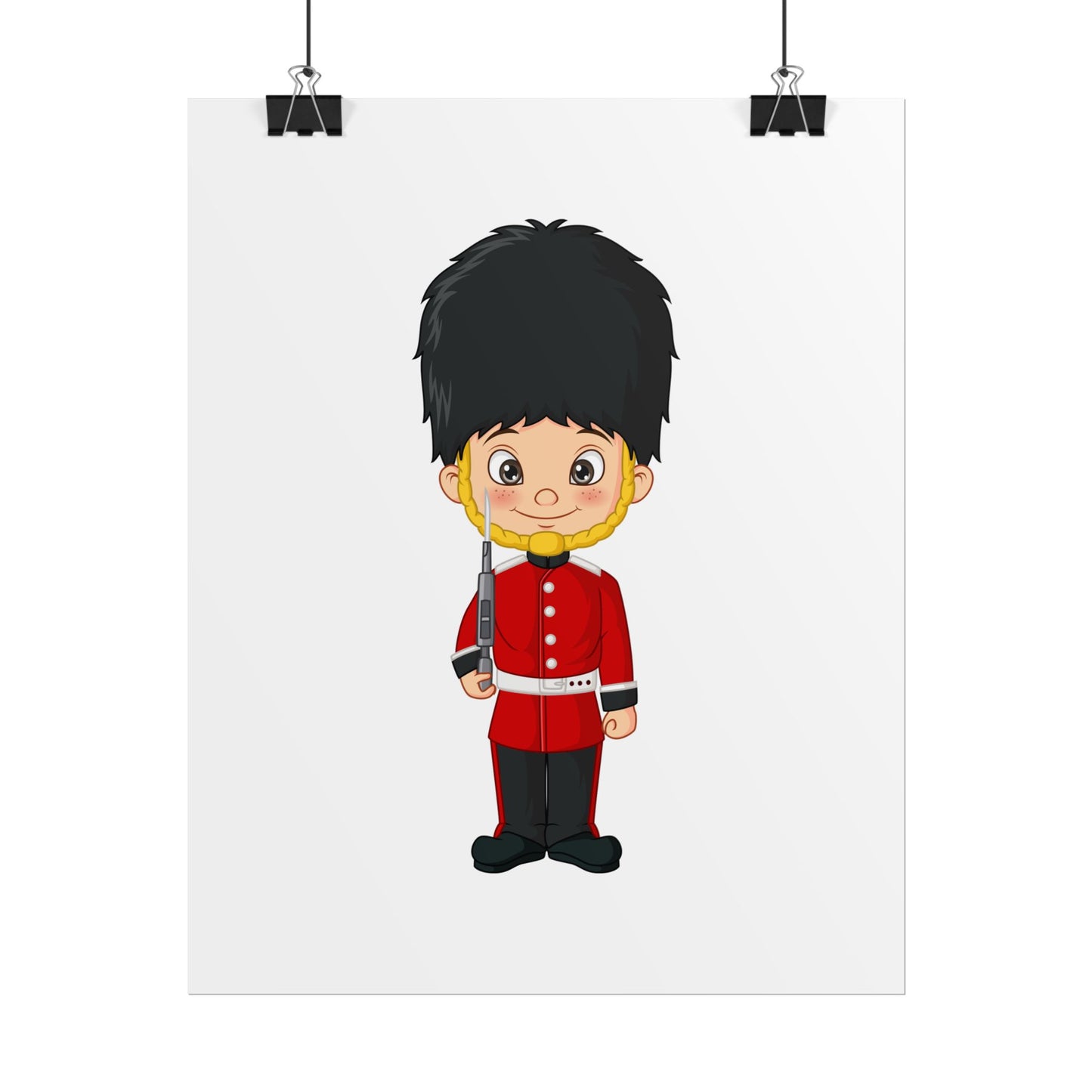 Whimsical Soldier Rolled Poster Art, Children's Room Decor, Cute Wall Art, Nursery Wall Hanging, Gift for Kids
