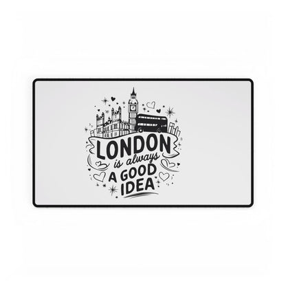 Chic London Desk Mat, Office Decor, Inspirational Desk Accessories, Gift for Travelers, Cute Workspace Essentials