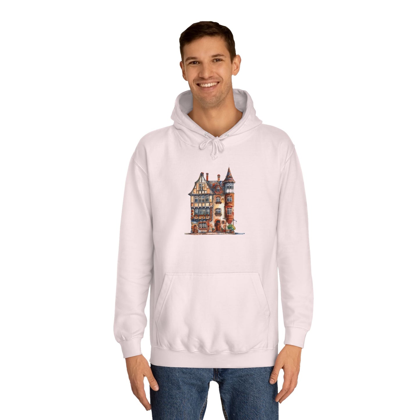 Unisex College Hoodie - Captivating English Beauty and Charm