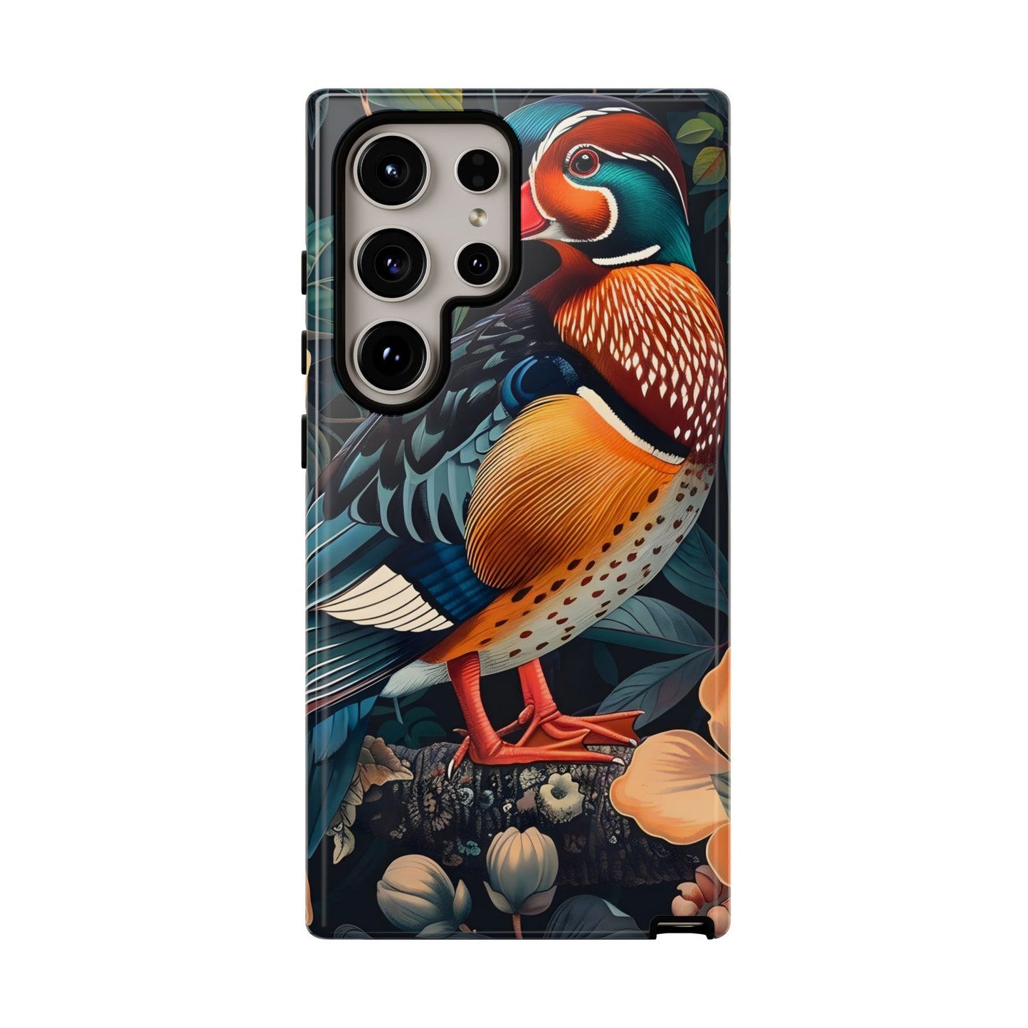 Vibrant Phone Case with Artistic Bird Design, Nature Lover Gift, Wildlife Enthusiast Accessory, Floral Tech Case, Unique Mobile Cover