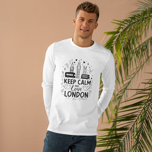 Men’s Base Longsleeve Tee - Keep Calm and love London