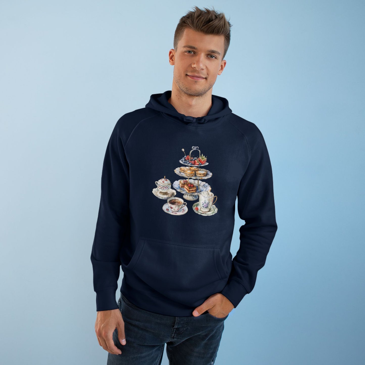 Flexible Unisex Hoodie - British Food Traditional Dishes and Culinary Delights
