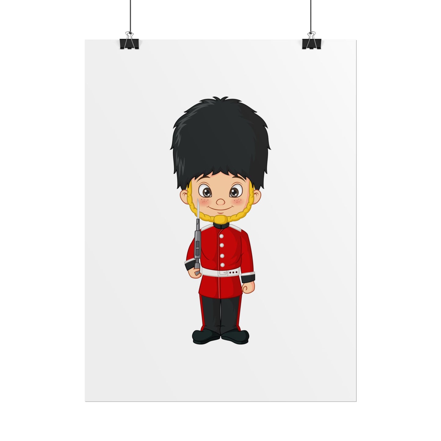 Whimsical Soldier Rolled Poster Art, Children's Room Decor, Cute Wall Art, Nursery Wall Hanging, Gift for Kids