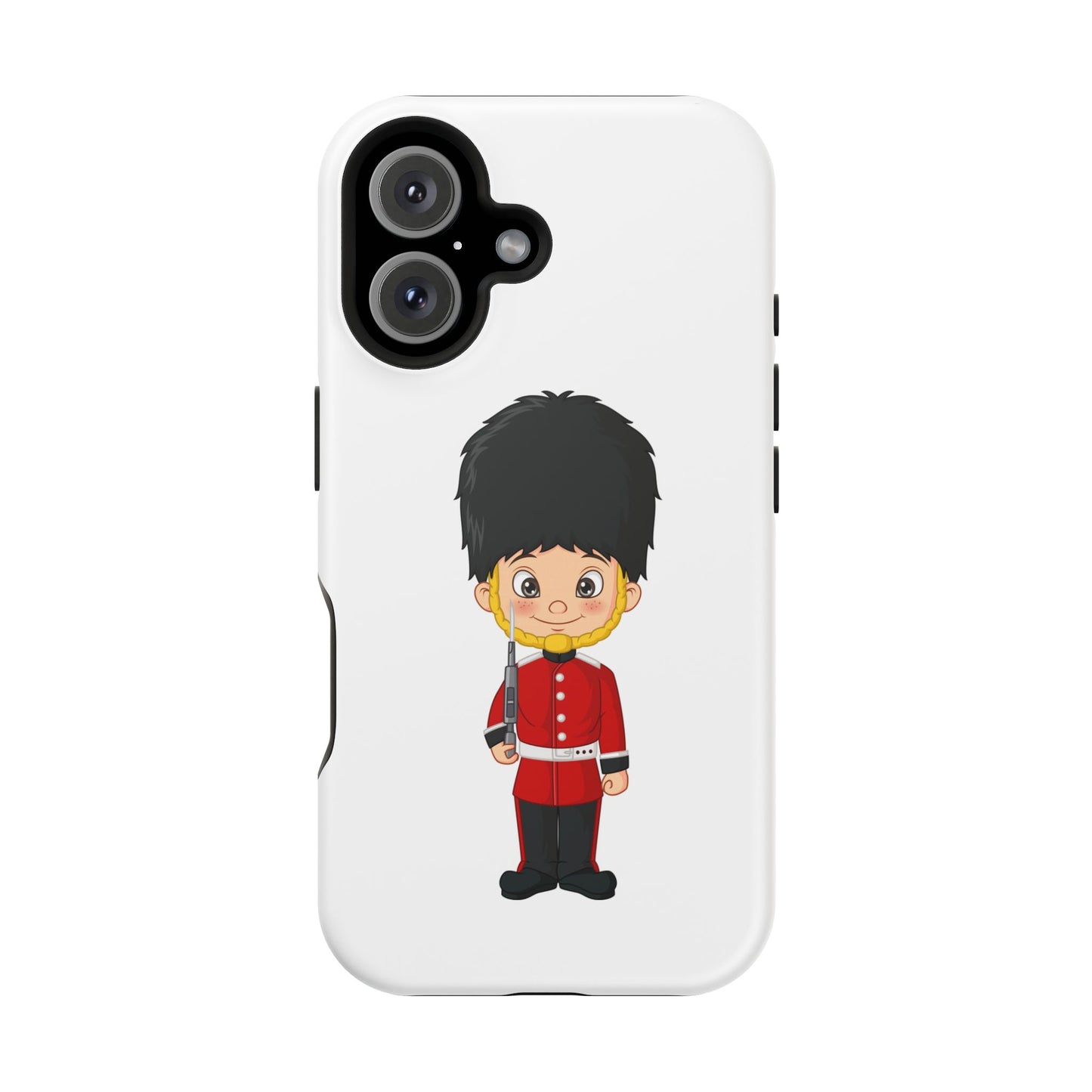 Cute Cartoon Soldier Magnetic Tough Case, Kid's Phone Cover, Fun Gift for Children, Birthday Present, Youth Accessories, Durable Protection