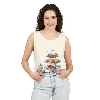 Unisex Garment-Dyed Tank Top - British Food - Savory Classics and Traditional Delights