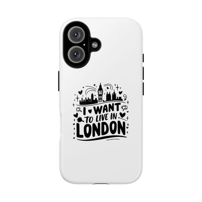 London-Themed Tough Phone Case - Chic & Stylish Protection