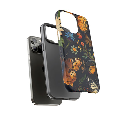 Nature-Inspired Phone Case | Floral Butterfly Design, Tough Phone Cover, Gift for Nature Lovers, Cute Butterfly Case, Home Decor