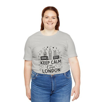 Unisex Jersey Short Sleeve Tee - Keep Calm and love London