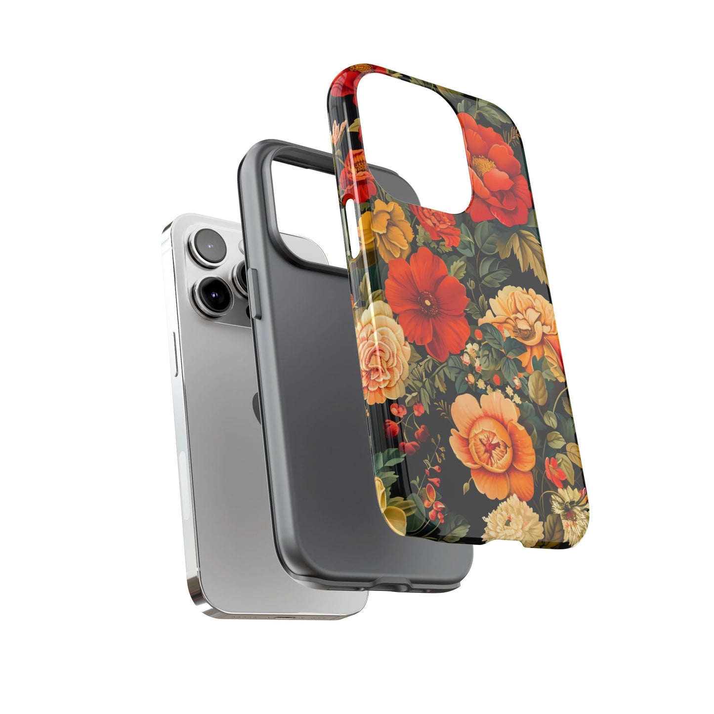 Floral Phone Case, Tough Cases, Decorative Tech Accessories, Gift for Her, Nature Lover Gift, Boho Style Case, Spring Floral Cover