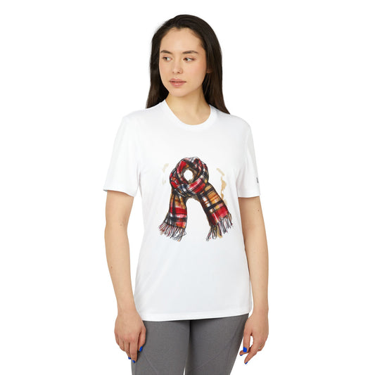 Unisex Sport T-shirt - Perfect for Cozy Fall Days - Warm Plaid Scarf
