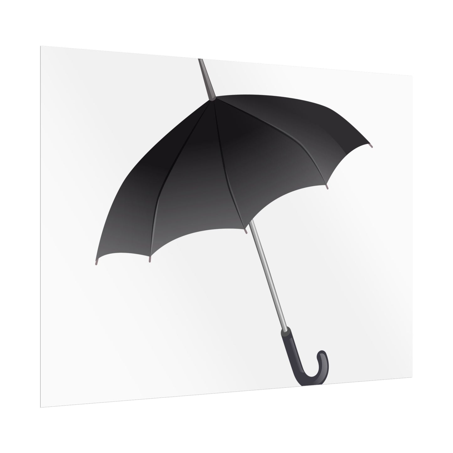 Minimalist Umbrella Wall Art, Chic Home Decor Print, Stylish Poster, Rental Friendly Artwork, Black Umbrella Decor