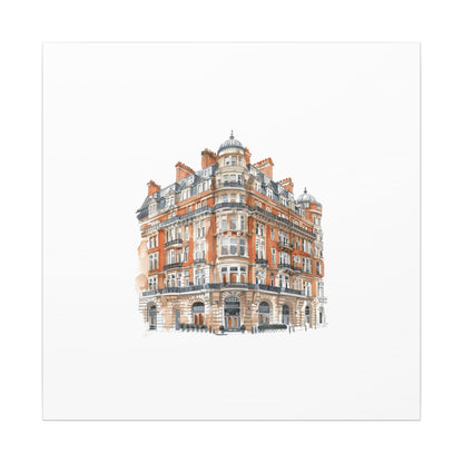 Artistic Matte Canvas Print of Historic Building, Wall Art Decor, Home Interior, Unique Gift, Fine Art, Architecture Lover, Urban Design