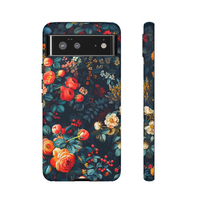 Floral Phone Case, Tough Cases for Protection, Vibrant Floral Design, Chic Gift for Her, Stylish Accessories