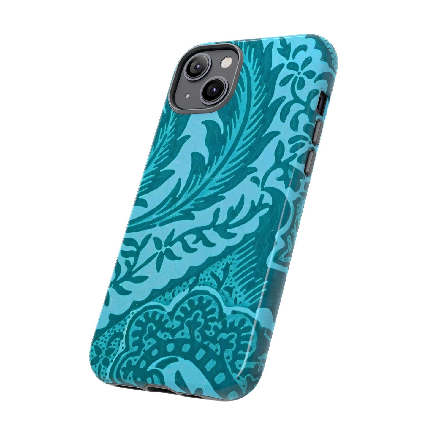 Protective Phone Case with Elegant Teal Design, Tough Cases, Floral Phone Cover, Stylish Smartphone Protection, Gifts for Her, Trendy [...]