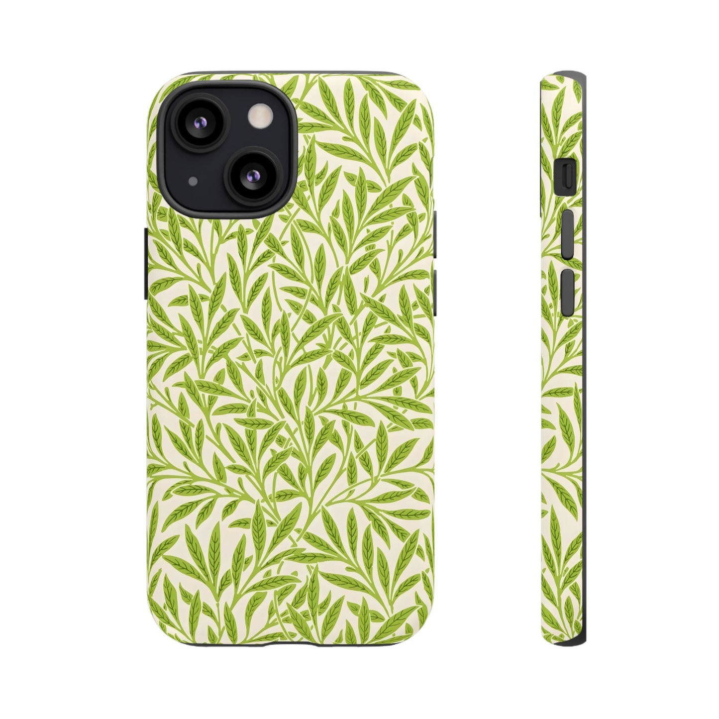 Green Leaf iPhone Case, Tough Cases, Botanical Phone Protection, Eco-Friendly Cover, Nature Lover Gift, Trendy Cell Phone Accessory