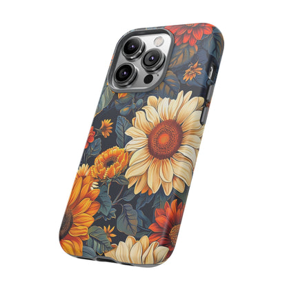 Floral Tough Phone Case | Sunflower Design, iPhone Cover, Protective Case, Gifts for Her, Floral Phone Accessory