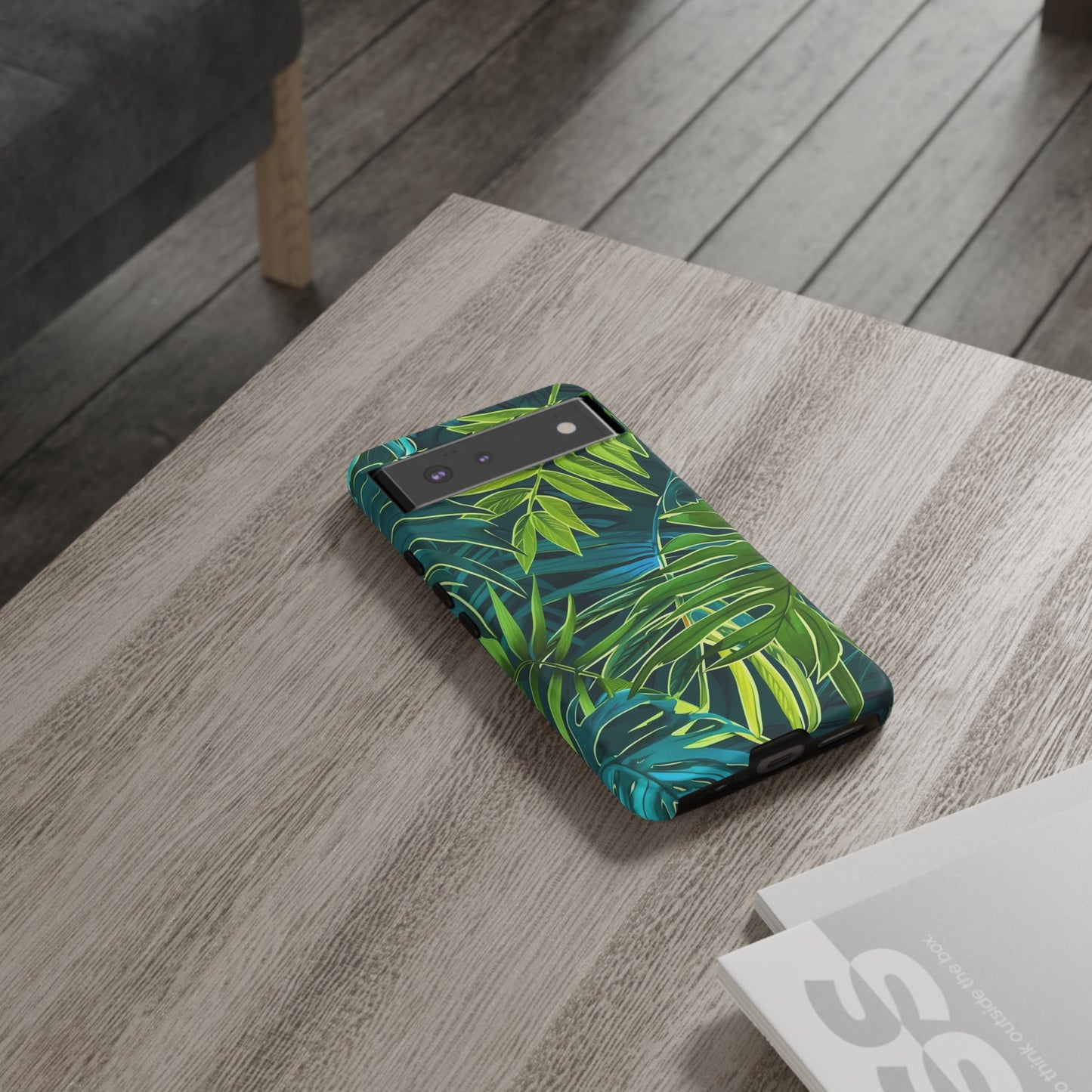 Tropical Phone Case - Durable Green Leaf Design, Eco-Friendly Gift, Trendy Accessory, Nature Lover's Case, Summer Vibes