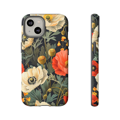 Floral Phone Case, Tough Cases with Botanical Design, Flower Protection Case, Gift for Nature Lovers, Eco-Friendly Mobile Cover