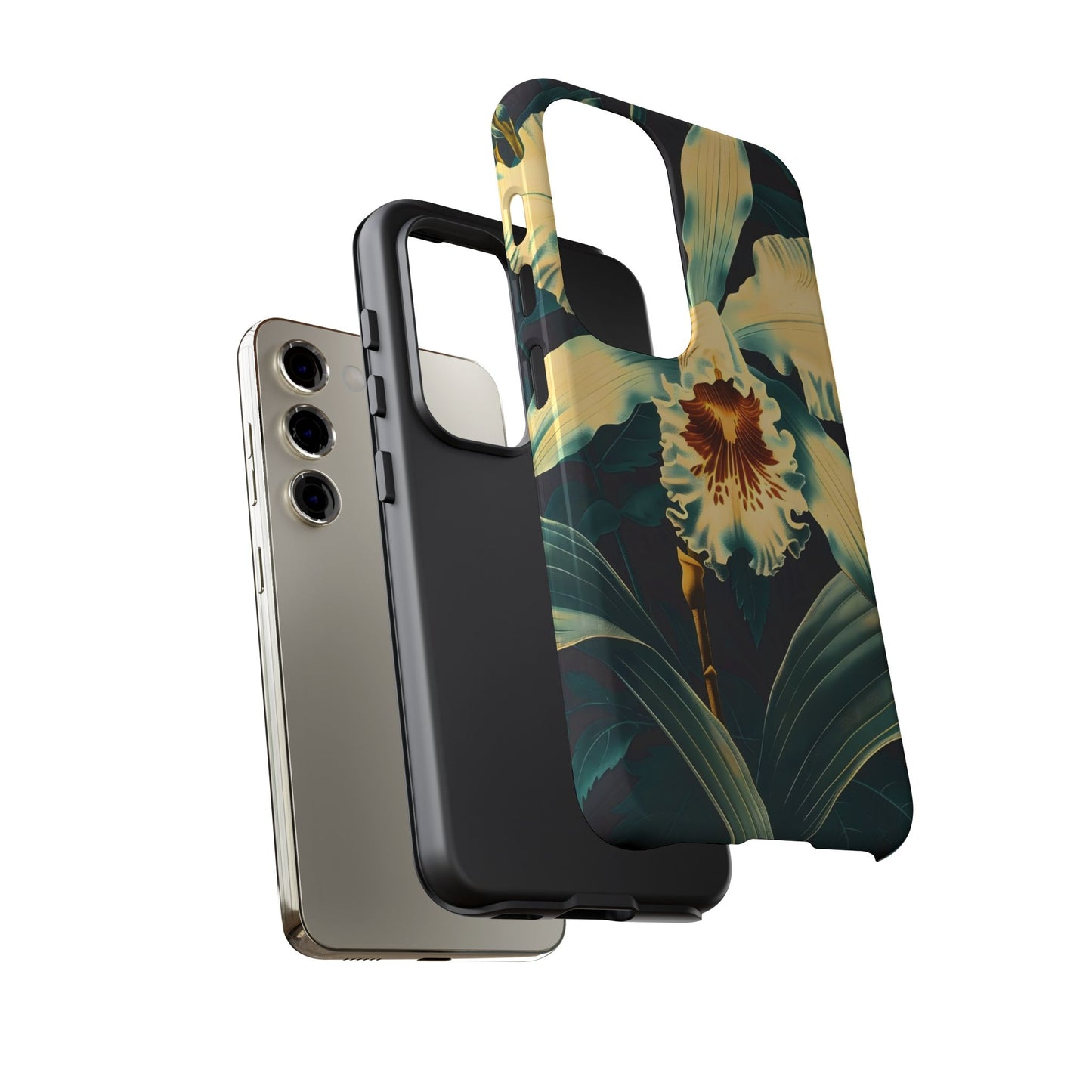 Floral Phone Case - Tough Cases with Orchid Design, Durable Smartphone Cover for Nature Lovers, Floral Gift for Her, Botanical [...]