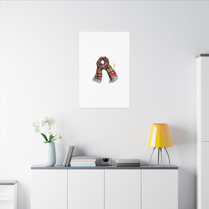 Autumn Scarf Canvas Art Print | Cozy Home Décor, Gift for Fall Lovers, Seasonal Wall Art, Unique Interior Design