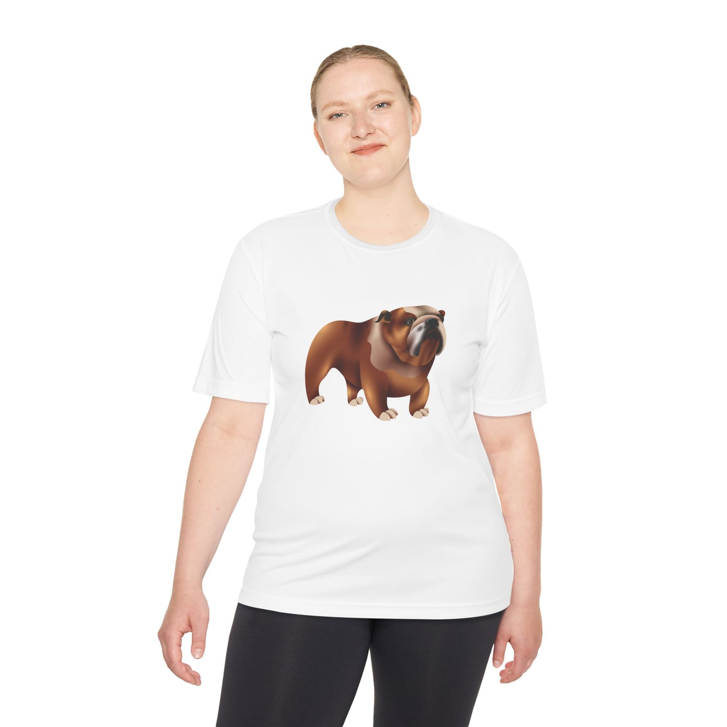 Unisex Moisture Wicking Tee - Adorable British Dog Illustration Art Print