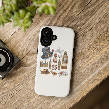 London-Themed Phone Case, Durable iPhone Cover, Gift for Travelers, Unique Cell Phone Accessories, Stylish Gadget Protection