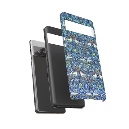 Bird and Floral Pattern Phone Case, Tough Cases, Gift for Nature Lovers, Eco-friendly, Custom Phone Accessories, All-Occasion
