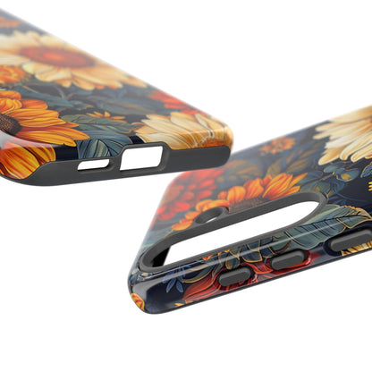 Floral Tough Phone Case | Sunflower Design, iPhone Cover, Protective Case, Gifts for Her, Floral Phone Accessory