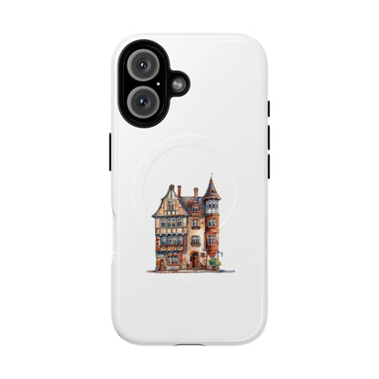 Artistic Magnetic Phone Case | Tough Protective Cover for iPhones | Unique House Design | Gift for Homeowners & Tech Lovers