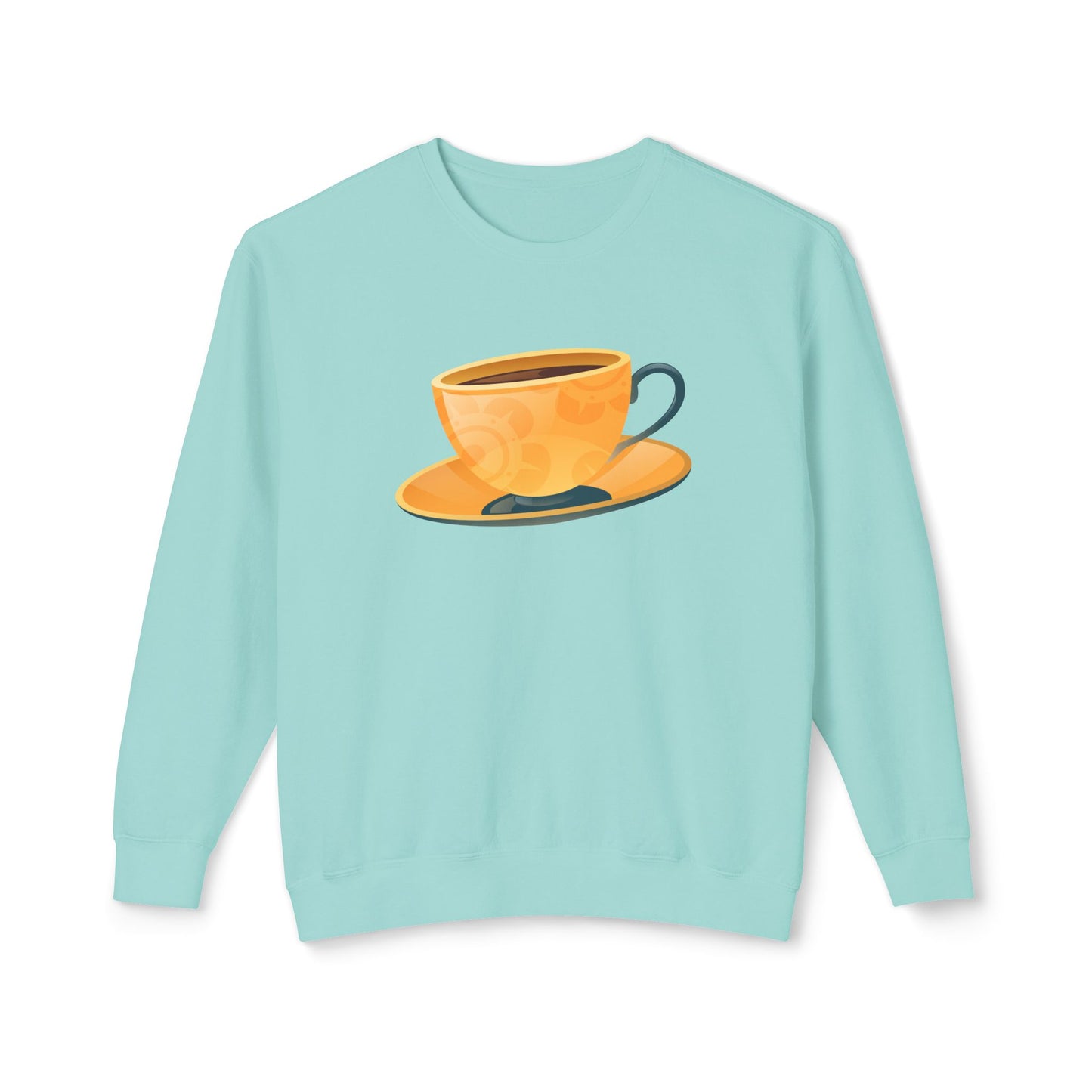Unisex Lightweight Crewneck Sweatshirt - Elegant British Tea Cup