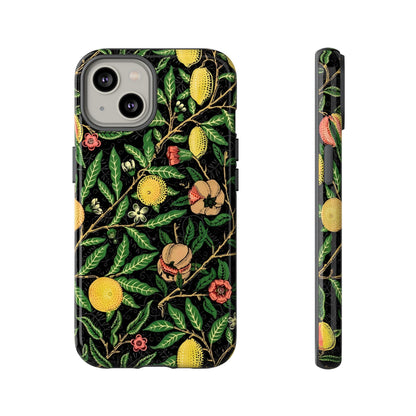 Tough Cases Phone Case, Floral Phone Cover, Tough Phone Protection, Gift for Plant Lovers, Black Background, Eco-Friendly Design