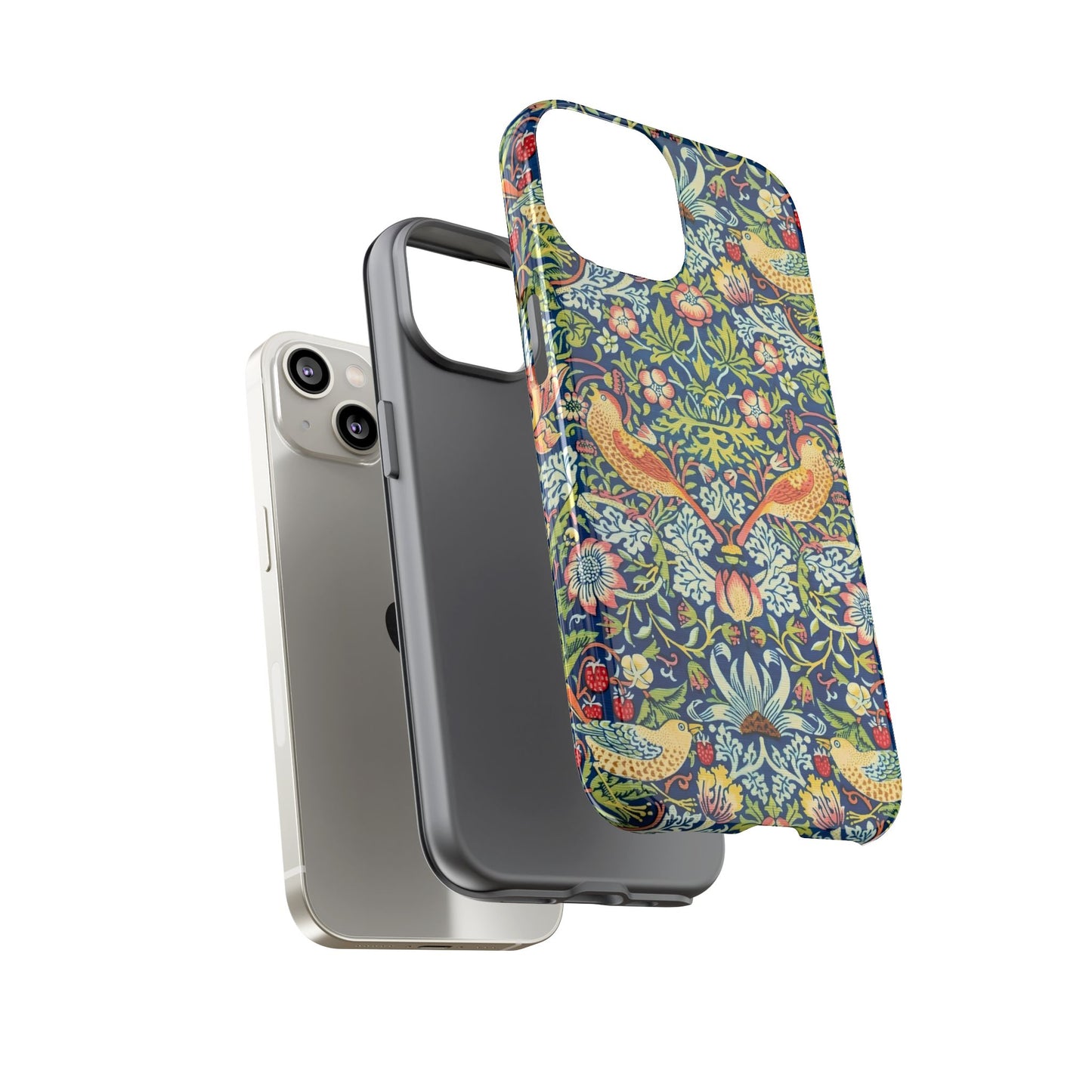 Floral Phone Case | Tough Cases, Stylish Protection, Unique Gift, Eco-Friendly, Floral Pattern, Bird Design