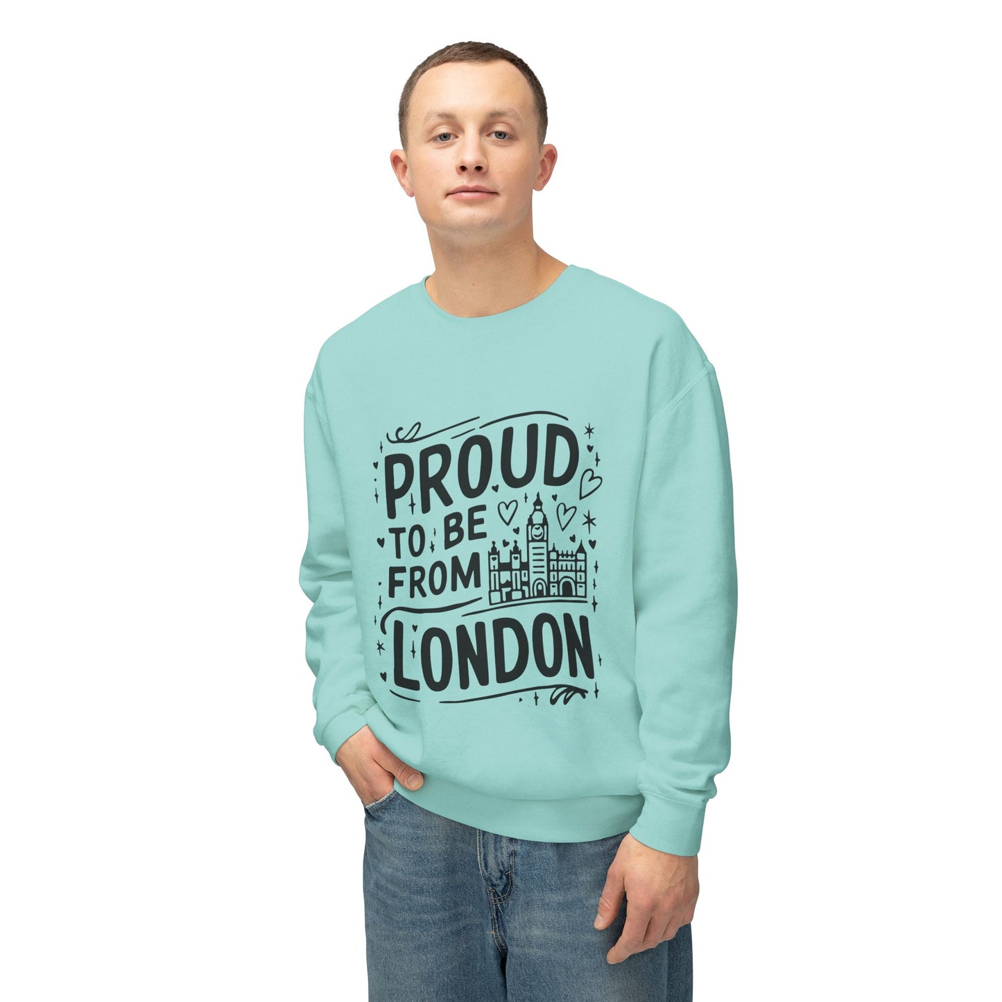 Unisex Lightweight Crewneck Sweatshirt - Proud To be From London
