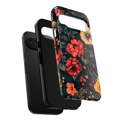 Floral Phone Case, Tough Cases, Flower Motif, Protective Cover, Gift for Her, Floral Design, Spring Accessory