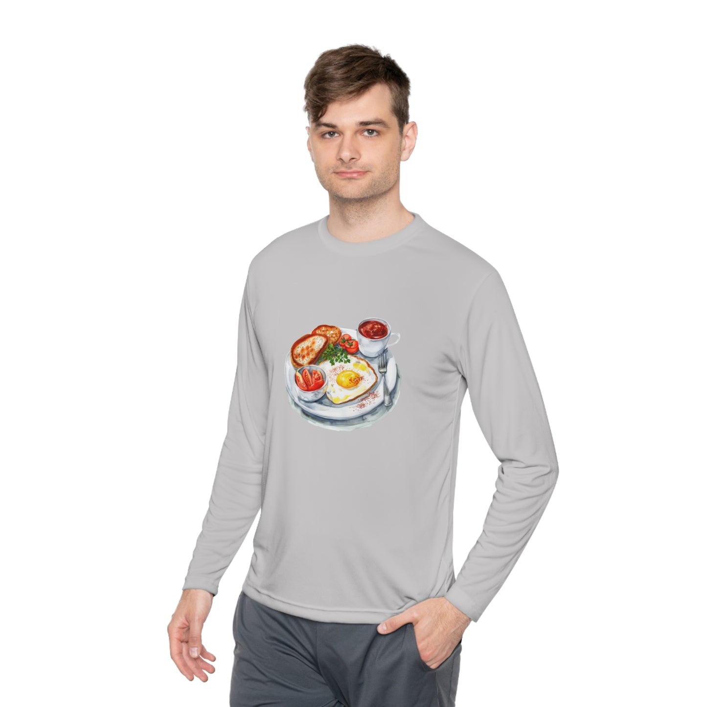 Unisex Lightweight Long Sleeve Tee - British Food - Traditional Dishes and Culinary Delights